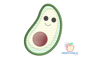 Cartoon Baby Avocado Applique For Kids