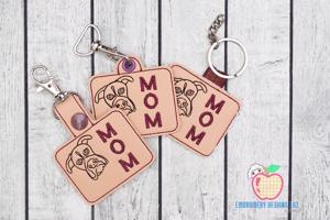 Boxer Mom ITH Snaptab Keyfob Design