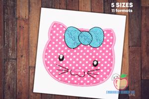 Cute Kitty Cat Applique For Kids