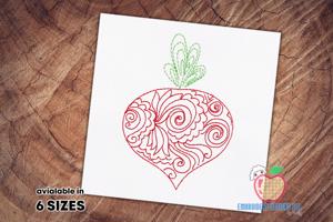 Decorative Ornate Beet Line Art