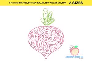 Decorative Ornate Beet Line Art