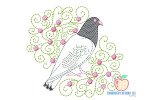 Pigeon Artwork Sketch Embroidery