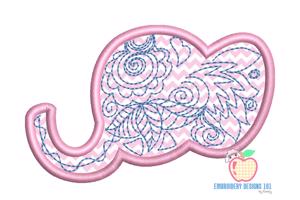 Mandala Elephant Applique