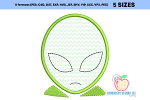 Mini Alien Head Applique