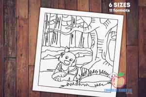 A Tiger Sitting In The Jungle Running Line