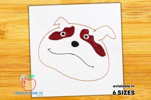 Cute Bulldog Face Quick Stitch