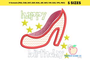 Birthday Girl Heels Applique