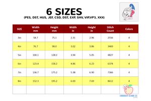 Cartoon Girl Doing The Yoga Sketch Embroidery