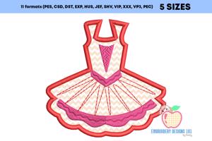 Ballerina Tutu Embroidery Applique