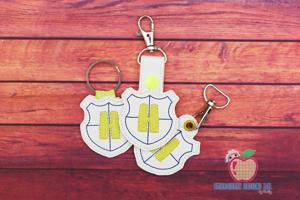 Houses Crest ITH Snaptab Keyfob Design