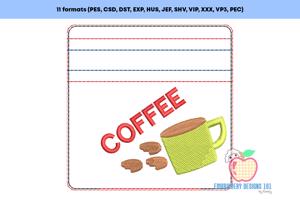 Coffee Mug ITH Zipper Bag 4x4