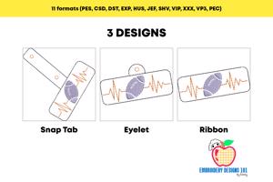 Heartbeat Football ITH Snaptab Keyfob Design