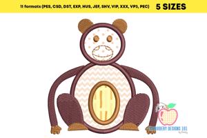 Siting Monkey Applique for Kids