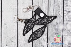 Beautiful Feather ITH Keyfob Design