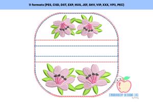 Peruvian Lily Flower Plant Zipper Bag 4x4 ITH