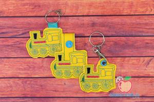 Vintage Steam Train ITH Keyfob Design