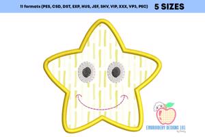 Adorable Angel Star Machine Applique