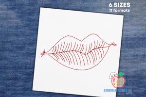 Hot Red Lips Quick Design