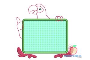 Applique Frame of Parrot