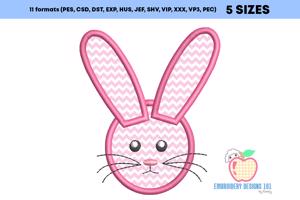 Cartoon Bunny Applique For Kids