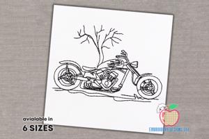 A Stylish Chopper Bike Running Line