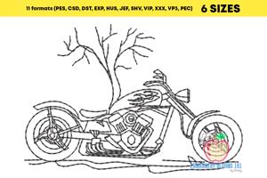 A Stylish Chopper Bike Running Line