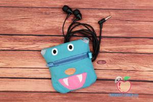 Cute Monster In The Hoop Zipper Bag 4x4