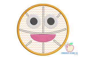 Basketball Smiley Applique