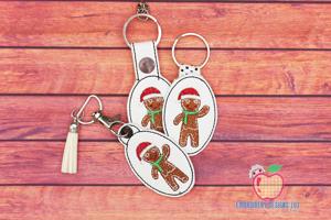 Christmas Gingerbread ITH Key Fob Pattern