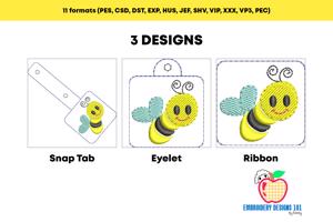 Friendly Cute Bee Keyfob Keychain ITH