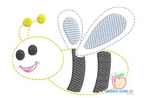 Flying Cartoon Bumblebee Quick Stitch