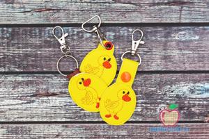 Cartoon Duck ITH Keyfob Design