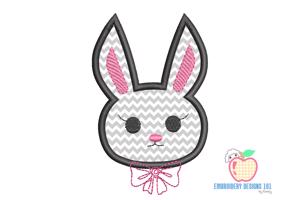 Beautiful Girl Rabbit Face Applique Design