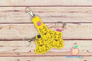 Luv My Bull Terrier Keyfob Keychain ITH