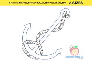 An Anchor Attached With Rope Quick Design