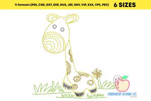 Baby Giraffe in Jungle Applique