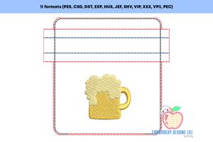 Beer Mug In The Hoop Zipper Bag 4x4