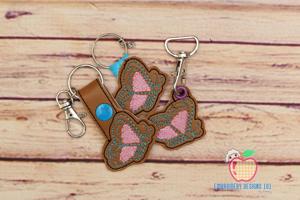 Flying Butterfly ITH KeyFob Snaptab