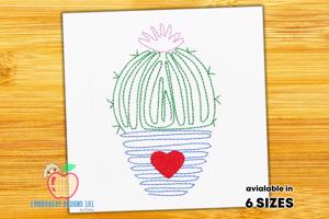 Cactus Sketch Embroidery