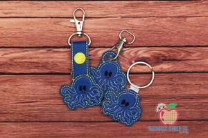 Octopus In The Hoop Keyfob