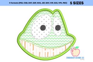 Cute Frog Face Applique Pattern