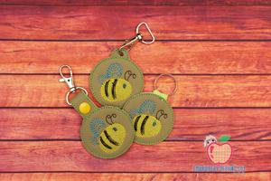 Honey Bee ITH Snaptab Keyfob Design