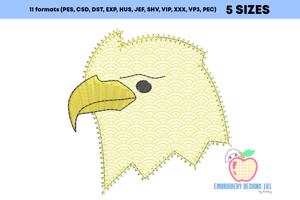 Head Of The Bald Eagle Embroidery Design