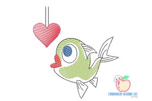 Fish in Love Quick Stitch