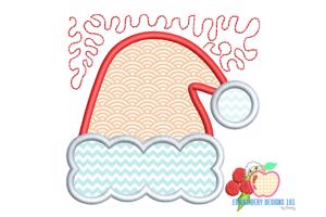 Santa Hat Embroidery Applique Design