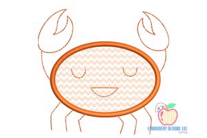 The Crab With Happy Face Applique Design