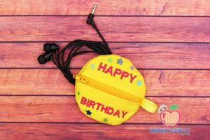 Happy Birthday Zipper Bag 4x4 ITH