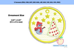 Snowman with Christmas Tree ITH Ornament