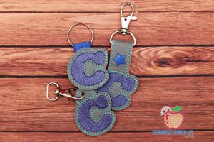 LETTER C In The Hoop Keyfob