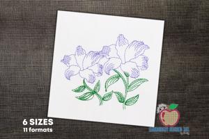 Bouquet Of lilies Running Line